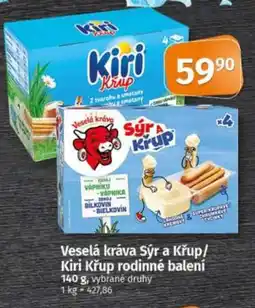 COOP TIP Veselá kráva Sýr a křup/ Kiri Křup rodinné balení nabídka