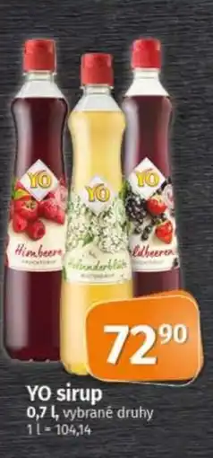 COOP TIP YO sirup nabídka
