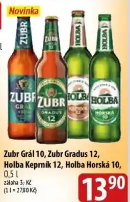 Bala Zubr Grál 10, Zubr Gradus 12, Holba Keprník 12, Holba Horská 10 nabídka