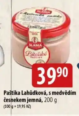 Bala Paštika Lahůdková, s medvědím česnekem jemná nabídka
