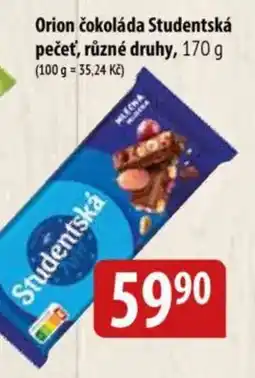 Bala Orion čokoláda Studentská pečeť nabídka