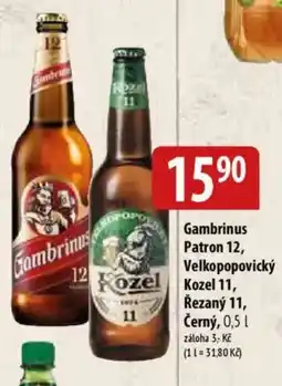 Bala Gambrinus Patron 12, Velkopopovický Kozel 11, Řezaný 11, Černý nabídka