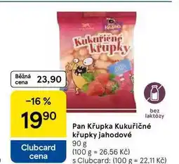 Tesco Pan Křupka Kukuřičné křupky jahodové, 90 g nabídka