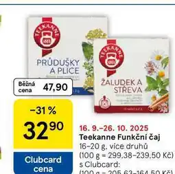 Tesco Teekanne Funkční čaj, 16-20 g, více druhů nabídka