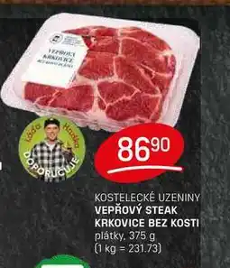 Flop VEPŘOVÝ STEAK KRKOVICE BEZ KOSTI plátky, 375 g nabídka
