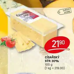 Flop CÍSAŘSKÝ SÝR 30% 100 g nabídka