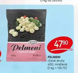 Flop PELMENI různé druhy 400, mražené nabídka