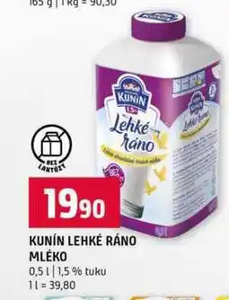 Terno Kunín lehké ráno mléko 0,5 l nabídka