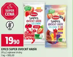 Terno Emco super ovocný hadík 20 g nabídka