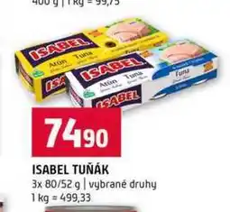 Terno Isabel tuňák 3x80 g nabídka