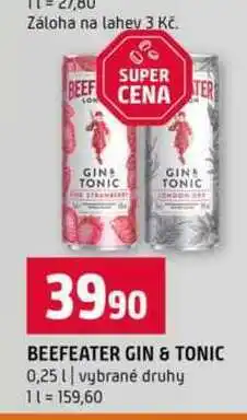Terno Beefeater gin a tonic 0,25 nabídka