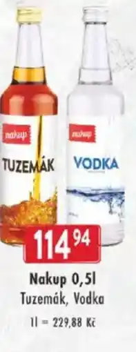 Astur&Qanto Nakup Tuzemák, Vodka nabídka