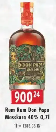 Astur&Qanto Rum Rum Don Papa Masskara 40% nabídka