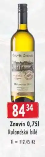 Astur&Qanto Znovín Rulandské bílé nabídka