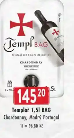 Astur&Qanto Templář BAG Chardonnay, Modrý Portugal nabídka