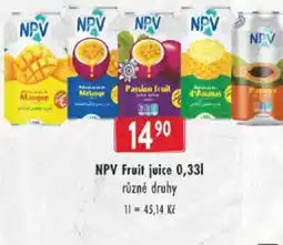 Astur&Qanto NPV Fruit juice nabídka