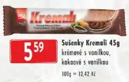 Astur&Qanto Sušenky Kremali krémové s vanilkou, kakaové s vanilkou nabídka