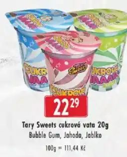 Astur&Qanto Tary Sweets cukrová vata Bubble Gum, Jahoda, Jablko nabídka
