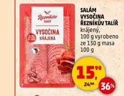 Penny Market SALÁM VYSOČINA ŘEZNÍKŮV TALÍŘ, 100 g nabídka