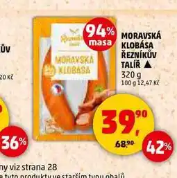 Penny Market MORAVSKÁ KLOBÁSA ŘEZNÍKŮV TALÍŘ, 320 g nabídka