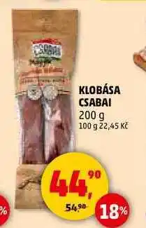 Penny Market KLOBÁSA CSABAI, 200 g nabídka