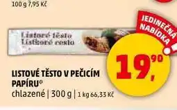 Penny Market LISTOVÉ TĚSTO V PEČICÍM PAPÍRU, 300 g nabídka