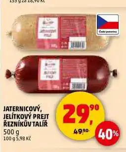 Penny Market JATERNICOVÝ, JELÍTKOVÝ PREJT ŘEZNÍKŮV TALÍŘ, 500 g nabídka