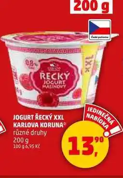 Penny Market JOGURT ŘECKÝ XXL KARLOVA KORUNA, 200 g nabídka