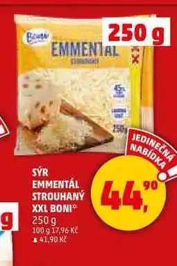 Penny Market SÝR EMMENTÁL STROUHANÝ XXL BONI, 250 g nabídka