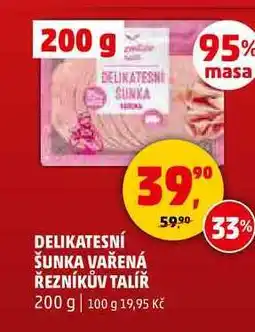 Penny Market DELIKATESNÍ ŠUNKA VAŘENÁ ŘEZNÍKŮV TALÍŘ, 200 g nabídka