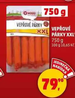 Penny Market VEPŘOVÉ PÁRKY XXL, 750 g nabídka