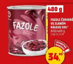 Penny Market FAZOLE ČERVENÉ VE SLANÉM NÁLEVU XXL, 800/480 g nabídka