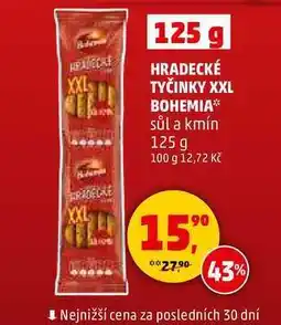Penny Market HRADECKÉ TYČINKY XXL BOHEMIA, 125 g nabídka