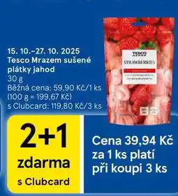 Tesco Tesco Mrazem sušené plátky jahody, 30 g nabídka