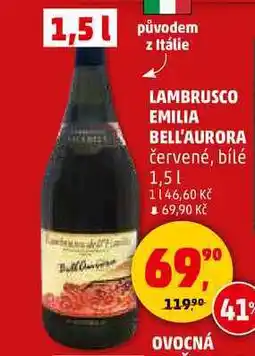 Penny Market LAMBRUSCO EMILIA BELL'AURORA, 1,5 l nabídka