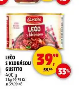 Penny Market LEČO S KLOBASOU GUSTITO, 400 g nabídka