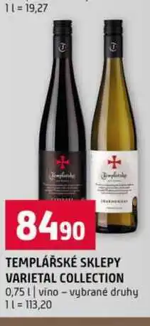 Terno Templářské sklepy varietal collection 0,75 l nabídka