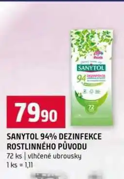 Terno Sanytol dezinfekce rostlinného původu 72 ks nabídka