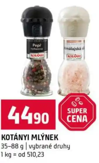 Terno Kotányi mlýnek nabídka