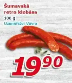ESO MARKET Šumavská retro klobása nabídka