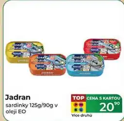 Tamda Foods Jadran sardinky 125g/90g v oleji EO nabídka