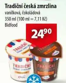 CBA Tradiční česká zmrzlina, 350 ml nabídka