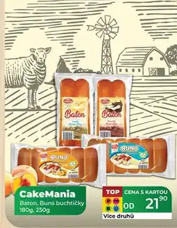 Tamda Foods CakeMania Baton, Buns buchtičky 180g, 250g nabídka