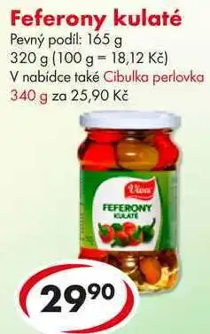CBA Feferony kulaté, 320 g nabídka