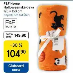 Tesco F&F Home Halloweenská deka 125 x 150 cm nabídka