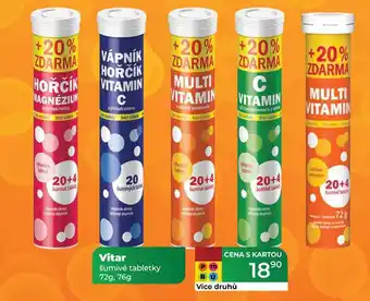 Tamda Foods Vitar šumivé tabletky 72g, 76g nabídka