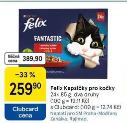 Tesco Felix Kapsičky pro kočky, 24x 85 g, dva druhy nabídka