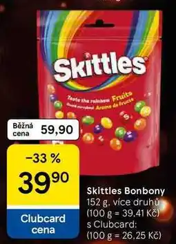 Tesco Skittles Bonbony, 152 g. více druhů nabídka