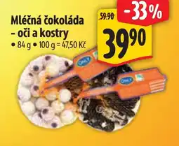 Albert Mléčná čokoláda - oči a kostry nabídka