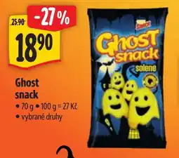 Albert Ghost snack nabídka